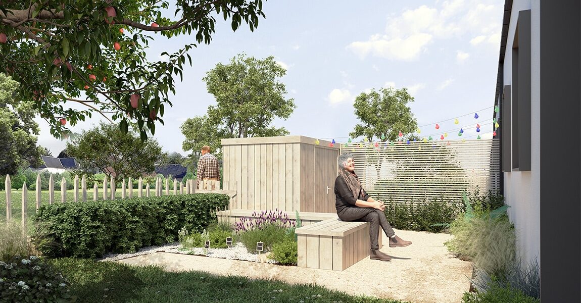 Vue extérieure des maisons Ty Cocon Plouarzel